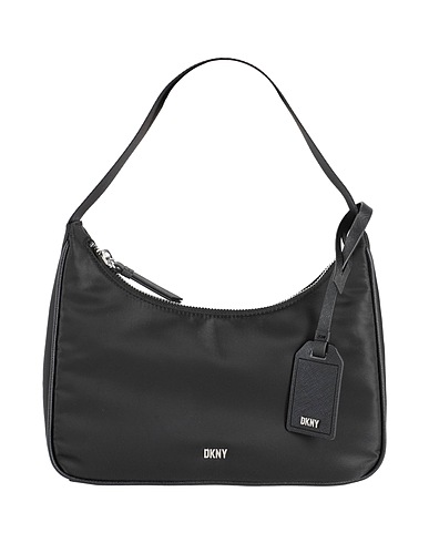 DKNY Handbag Black 100% Polyester, PVC - Polyvinyl chloride