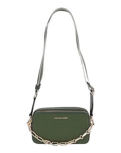 MICHAEL MICHAEL KORS Borsa a tracolla Verde militare 100% Pelle di bovino