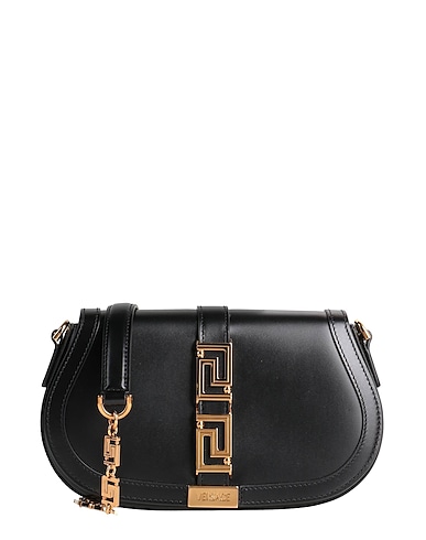 VERSACE Across-body bag NERO 100% Calfskin