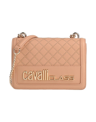 CAVALLI CLASS Across-body bag Sand Textile fibres