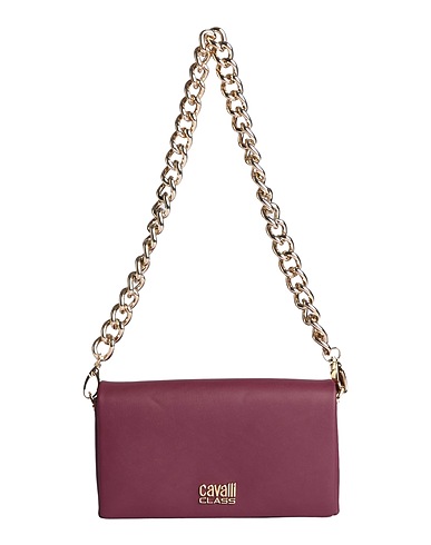 CAVALLI CLASS Shoulder bag Plum Textile fibres