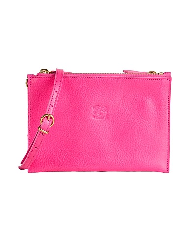 IL BISONTE Across-body bag Fuchsia Leather