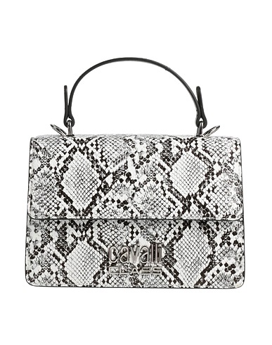 CAVALLI CLASS Handbag White Textile fibers