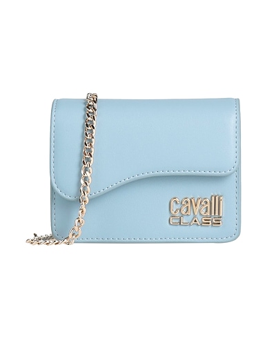 CAVALLI CLASS Borsa a tracolla Blu chiaro Fibre tessili
