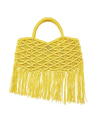 8 by YOOX Borsa a mano ORGANIC COTTON FRINGED TOTE
 Senape 100% Cotone riciclato