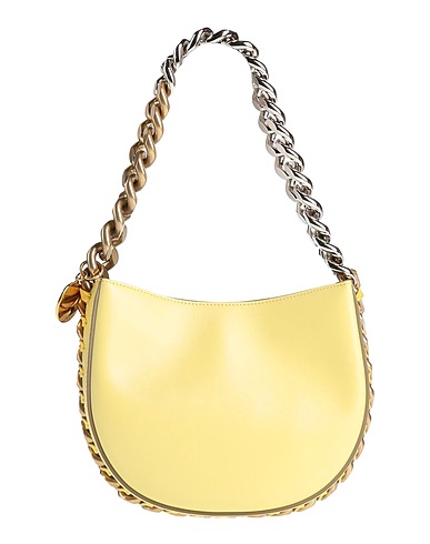 STELLA McCARTNEY Handbag Pastel yellow 51% Polyester, 49% Polyurethane