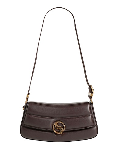 STELLA McCARTNEY Shoulder bag Dark brown 56% Polyurethane, 44% Polyester