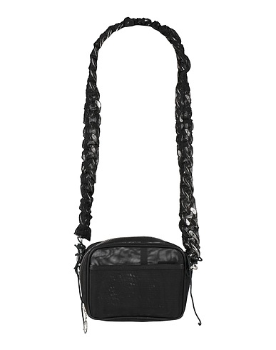 KARA Shoulder bag Black Nylon, Lambskin