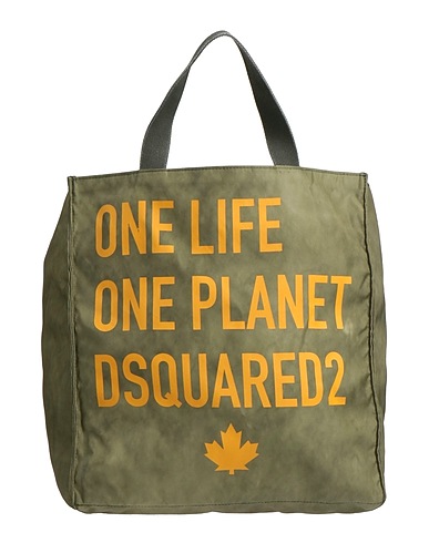 DSQUARED2 Handtasche Militärgrün Gewebefasern