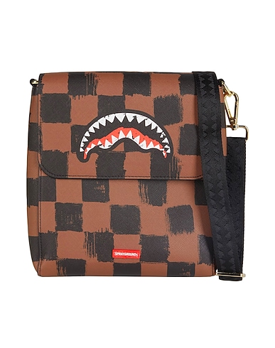 SPRAYGROUND Across-body bag SHARKS IN PARIS PAINTED MESSENGER SLING BAG
 Brown 100% PVC - Polyvinyl chloride