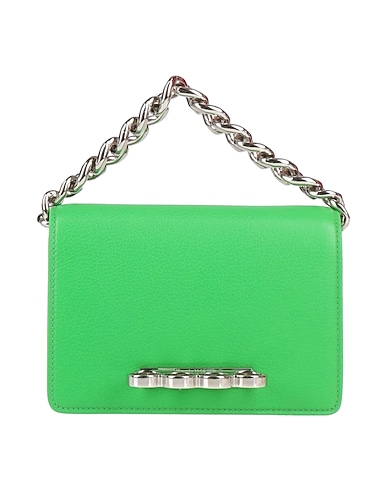MCQUEEN Handbag Green Soft Leather