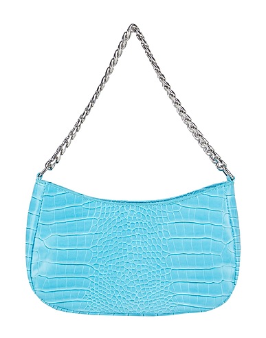 PIECES Borsa a mano Turchese 100% Poliuretano
