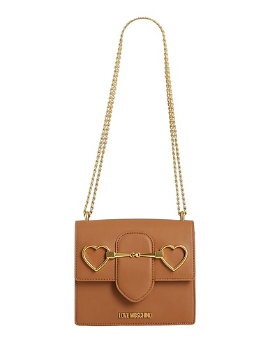 LOVE MOSCHINO Schultertasche Kamel 100% Polyurethan