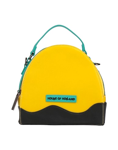 HOUSE OF HOLLAND Handbag Yellow 100% Polyurethane, PVC - Polyvinyl chloride