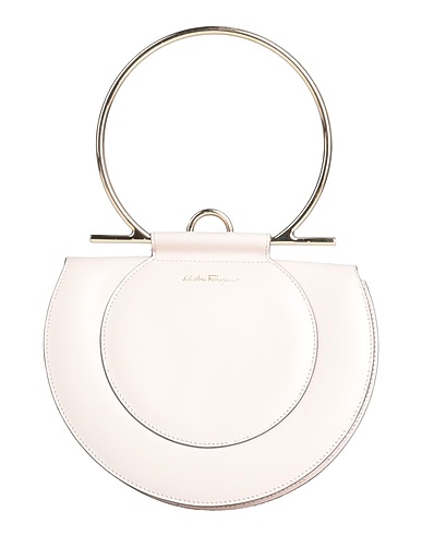 FERRAGAMO Handbag Light pink 70% Calfskin, 30% Reticulated python snakeskin