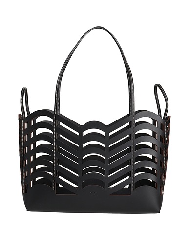 CHLOÉ Shoulder bag Black 100% Bull skin, Linen