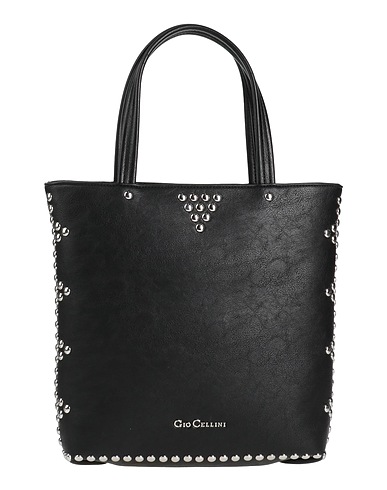 GIO CELLINI MILANO Borsa a mano Nero 100% Poliuretano, Poliestere