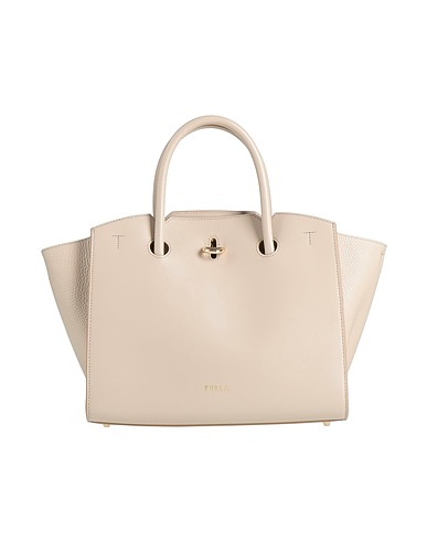 FURLA Borsa a mano Beige 100% Pelle di vitello