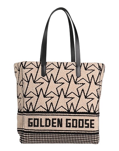 GOLDEN GOOSE Handbag Beige 38% Wool, 35% Bovine leather, 23% Polyamide, 4% Cotton