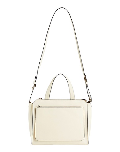 VALEXTRA Handbag Ivory 100% Calfskin