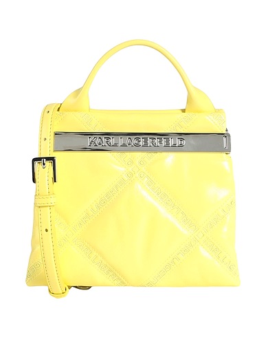 KARL LAGERFELD Handbag K/KROSS DEBOSSED SM TOP HANDLE
 Yellow 100% Bovine leather