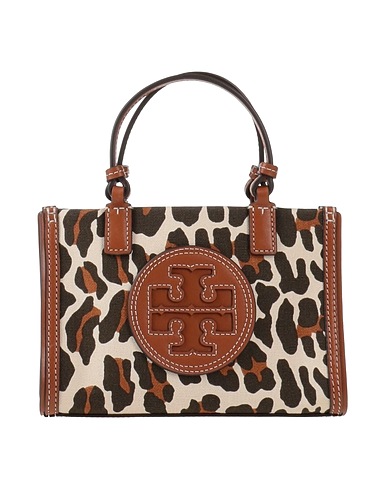 TORY BURCH ハンドバッグ タン 紡績繊維 / 革