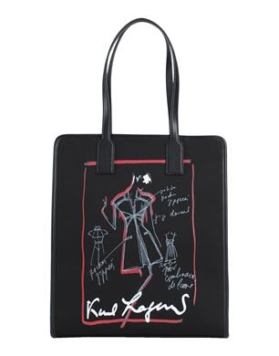 KARL LAGERFELD KARL SERIES CANV SHOPPER ハンドバッグ ブラック レディース