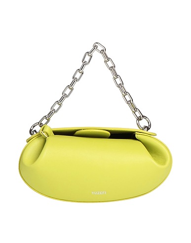 YUZEFI Handbag Lime green Soft Leather