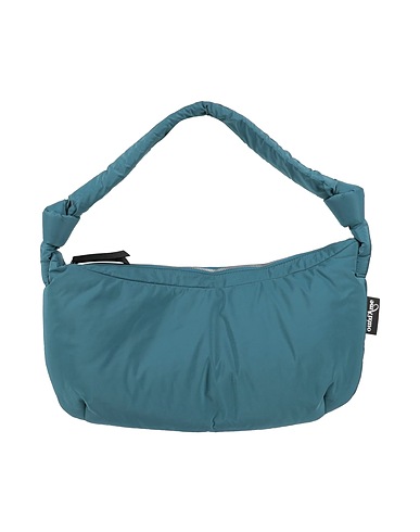 OTTOD'AME Borsa a mano Verde petrolio 100% Fibre tessili, Pelle