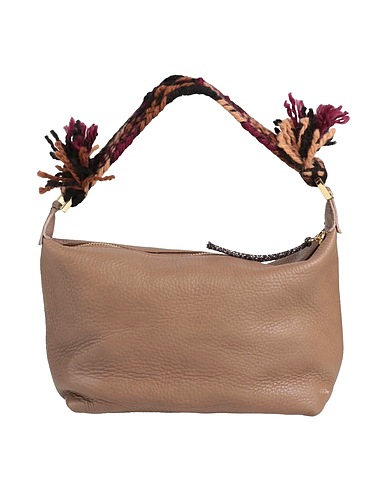 ANITA BILARDI Handtasche Khaki Stierleder, Baumwolle, Polyester