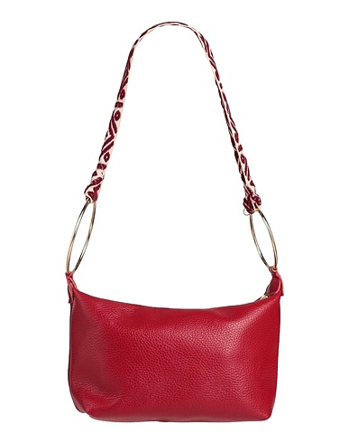 ANITA BILARDI Shoulder bag Burgundy 100% Bull skin, Cotton, Polyester