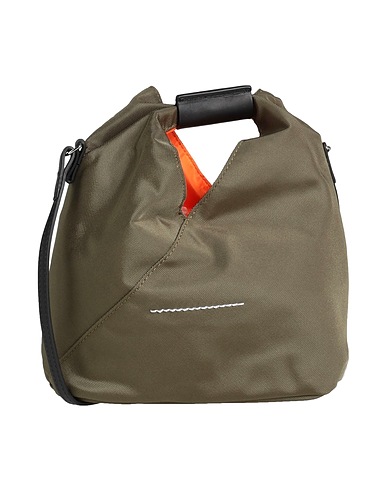 MM6 MAISON MARGIELA Handbag Military green 100% Polyamide, Bovine leather, Zinc