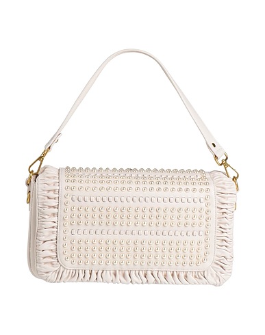 LA CARRIE Borsa a mano Off white Poliuretano