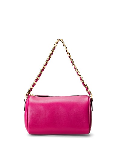LAUREN RALPH LAUREN Handbag NAPPA LEATHER SMALL EMELIA SHOULDER BAG
 Mauve 100% Sheepskin
