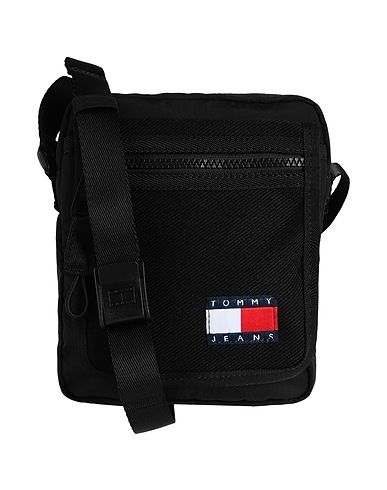 TOMMY JEANS Across-body bag Black 90% Recycled nylon, 10% Polyester
