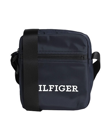 TOMMY HILFIGER Across-body bag Midnight blue 100% Recycled polyester