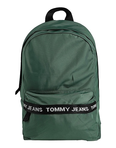 TOMMY JEANS Backpacks Military green 100% Recycled polyester