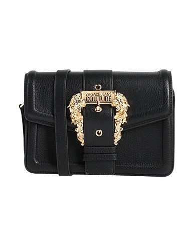 VERSACE JEANS COUTURE Cross-body bags Black 100% Polyester, Polyurethane coated