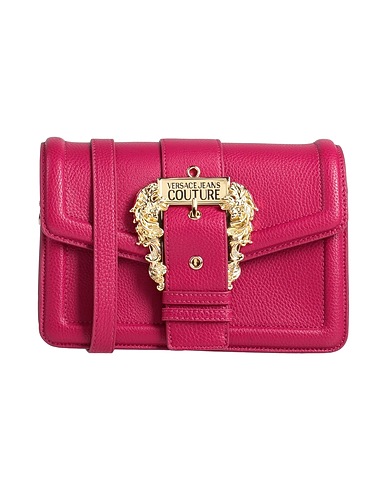 VERSACE JEANS COUTURE Cross-body bags Fuchsia 100% Polyester, Polyurethane coated