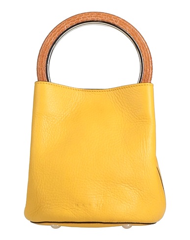 MARNI Handtasche Gelb Kalbsleder, Schlangenhaut