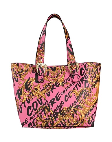 VERSACE JEANS COUTURE Shoulder bag Pink 100% Polyester, Polyurethane resin