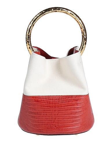 MARNI Handbag White 55% Bovine leather, 30% Brass, 15% Cotton