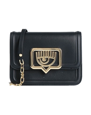 CHIARA FERRAGNI Cross-body bags Black 100% Polyester, Polyurethane resin