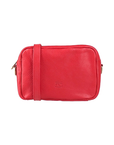 IL BISONTE Across-body bag Red Soft Leather