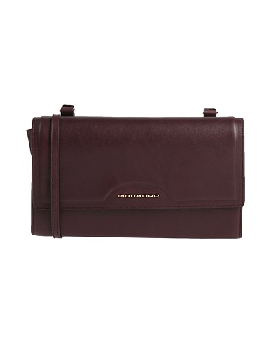 PIQUADRO Cross-body bags Burgundy Bovine leather, Metal, Polypropylene, Polyurethane