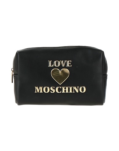 LOVE MOSCHINO Beauty case Black 100% Polyurethane
