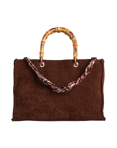 MIA BAG Handbag Chocolate brown 100% Cotton