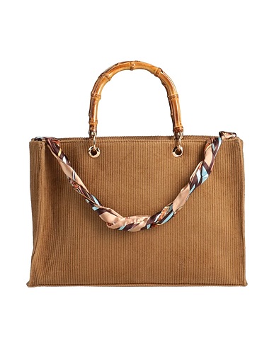MIA BAG Handtasche Kamel 100% Baumwolle