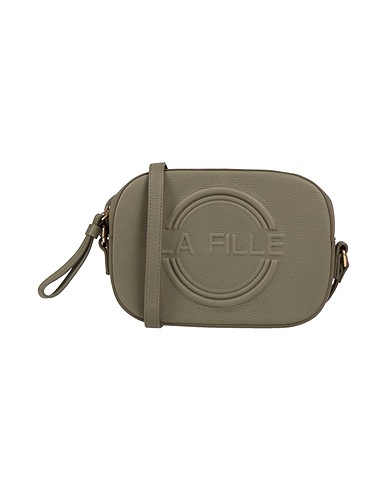 LA FILLE des FLEURS Cross-body bags Military green 100% Polyurethane