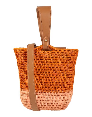 KHOKHO Handbag Orange 60% Natural fibres, 35% Bovine leather, 5% Other Fibres